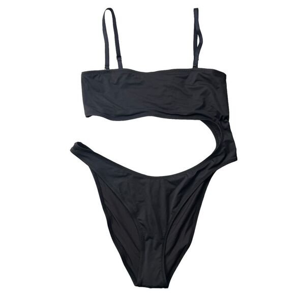 SKIMS STRAPLESS MONOKINI IN ONYX BLACK SIZE 2X NWT - Picture 3 of 10